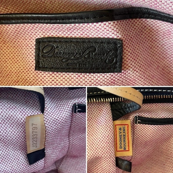 Dooney & Bourke Bag Zip Zip Grommet Satchel Portofino Pebbled Leather Chic Black - Picture 12 of 16